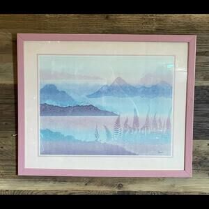 Vintage Landscape Pastel Art Print by Pessia, Retro